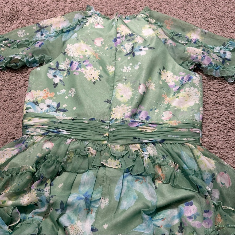 Mac Duggal Green Floral Maxi Dress - Picture 10 of 14